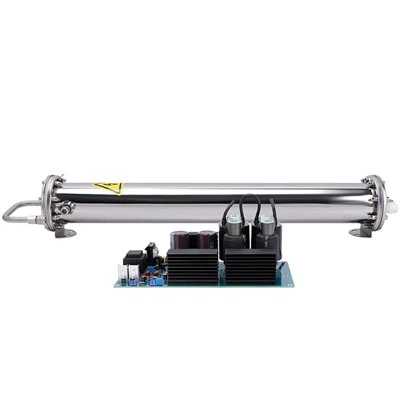 Vandeniu aušinamas emalio ozono elementas